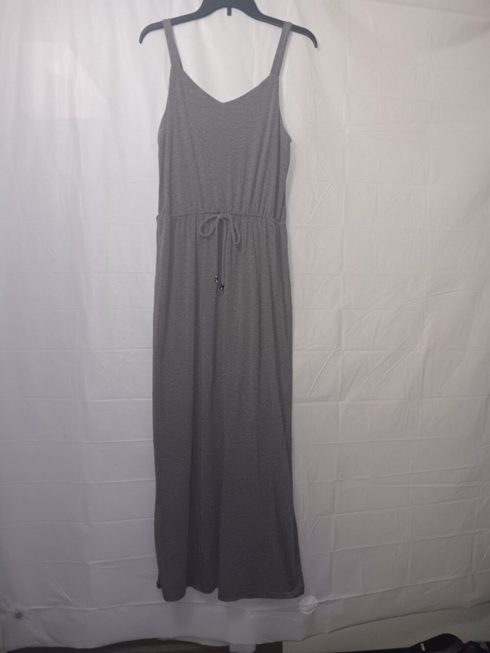 LILDY ADJUSTABLE BUTTON SPAGHETTI STRAP CINCHED WAIST SLIT SIDES MAXI DRESS - Picture 11 of 11